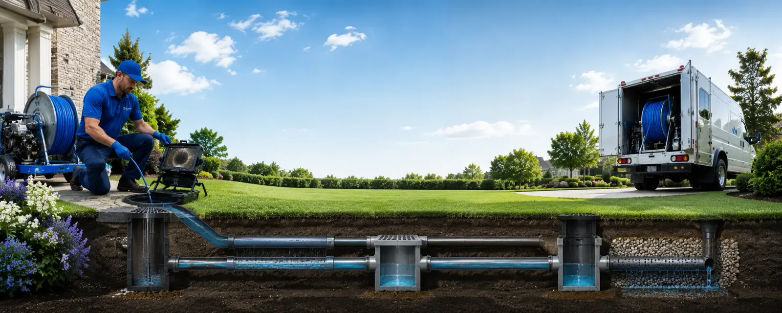 Outdoor drain cleaning information for New Braintree, MA